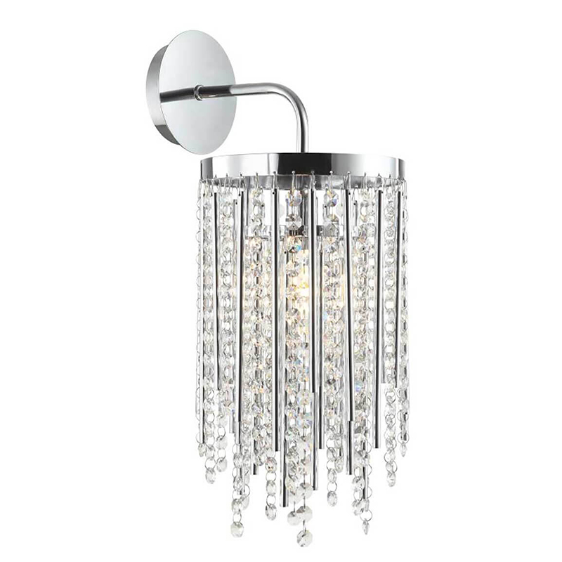 Бра Crystal Wind Chimes Chrome Wall Lamp Хром Прозрачный в Сочи | Loft Concept 