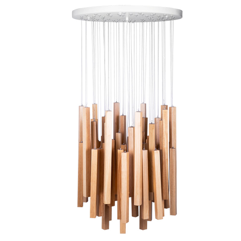 Подвесной светильник Wooden Eco Light Бежевый в Сочи | Loft Concept 