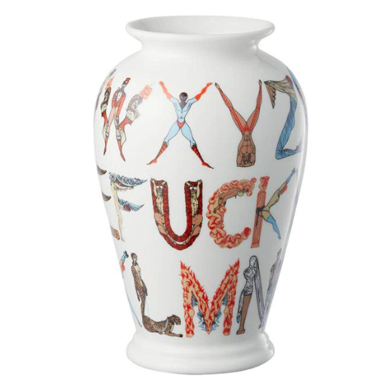 Ваза Supreme Alphabet Vase Белый Мульти в Сочи | Loft Concept 