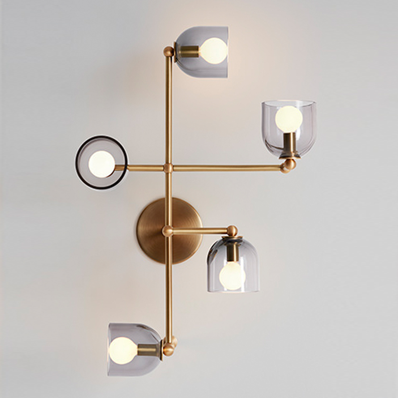 Бра Edie Sconce smok Латунь Стекло Смок в Сочи | Loft Concept 