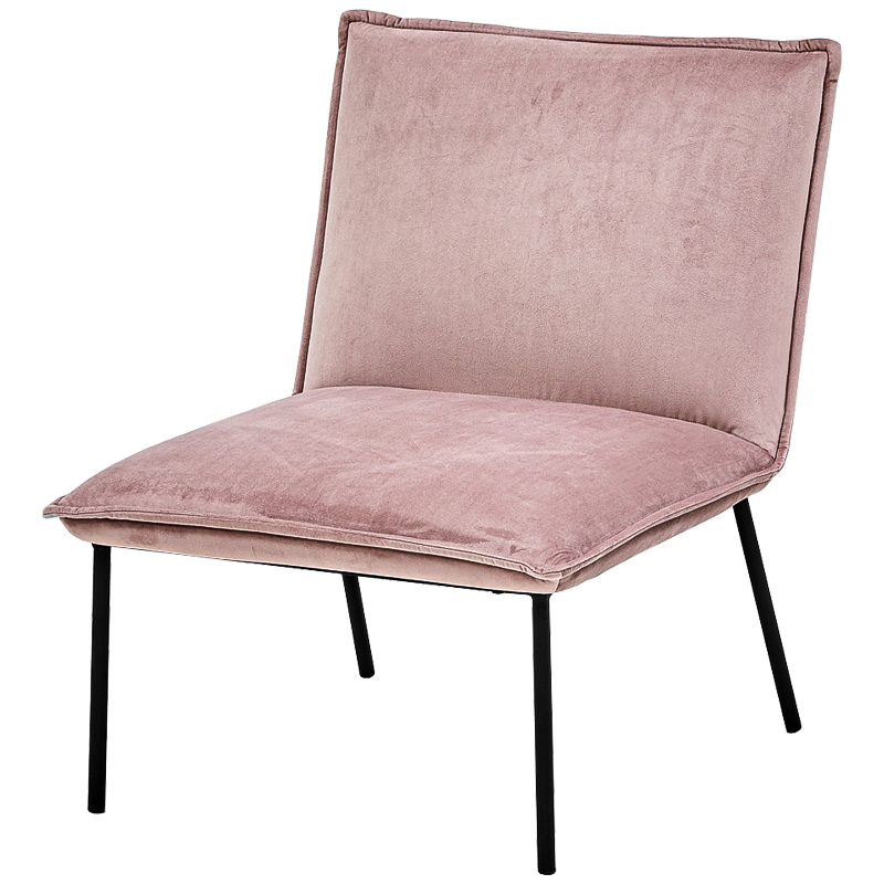 Кресло Corner Armchair Single pink Розовый пастельный Черный в Сочи | Loft Concept 