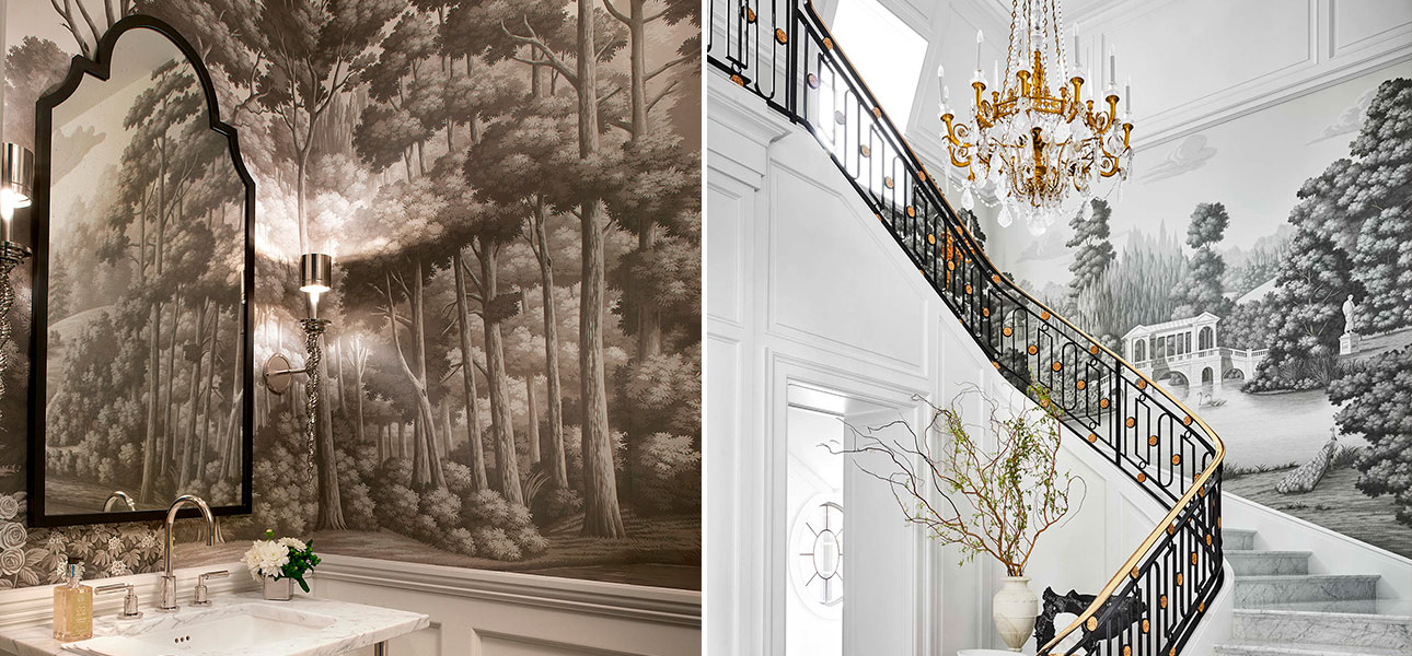 Обои ручная роспись English Landscape Eau Forte on scenic paper - фото №1