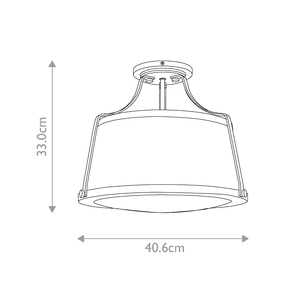 Потолочный светильник со светлым текстильным абажуром Hinkley в Сочи