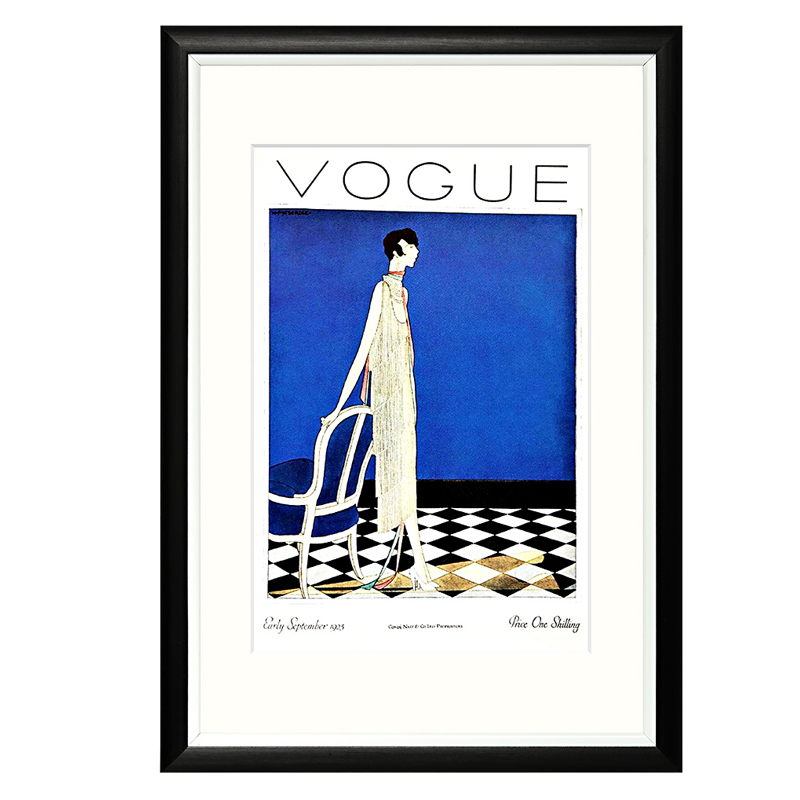 Постер Vogue September 1925 Синий Черный Белый в Сочи | Loft Concept 