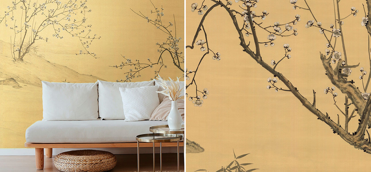 Обои ручная роспись Tree Stream - фото