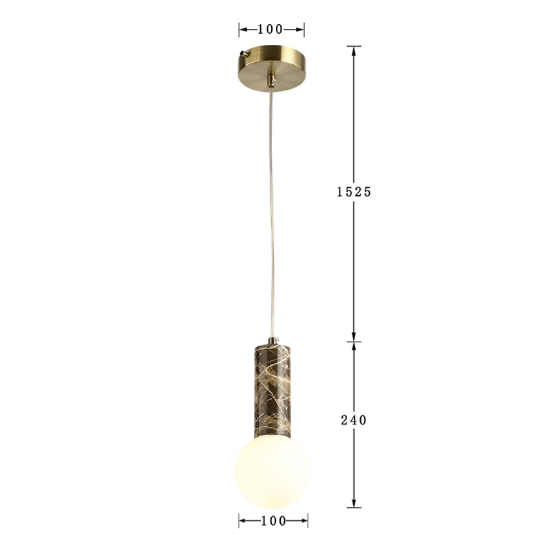 Подвесной светильник с декором под коричневый мрамор Shaw Marble в Сочи