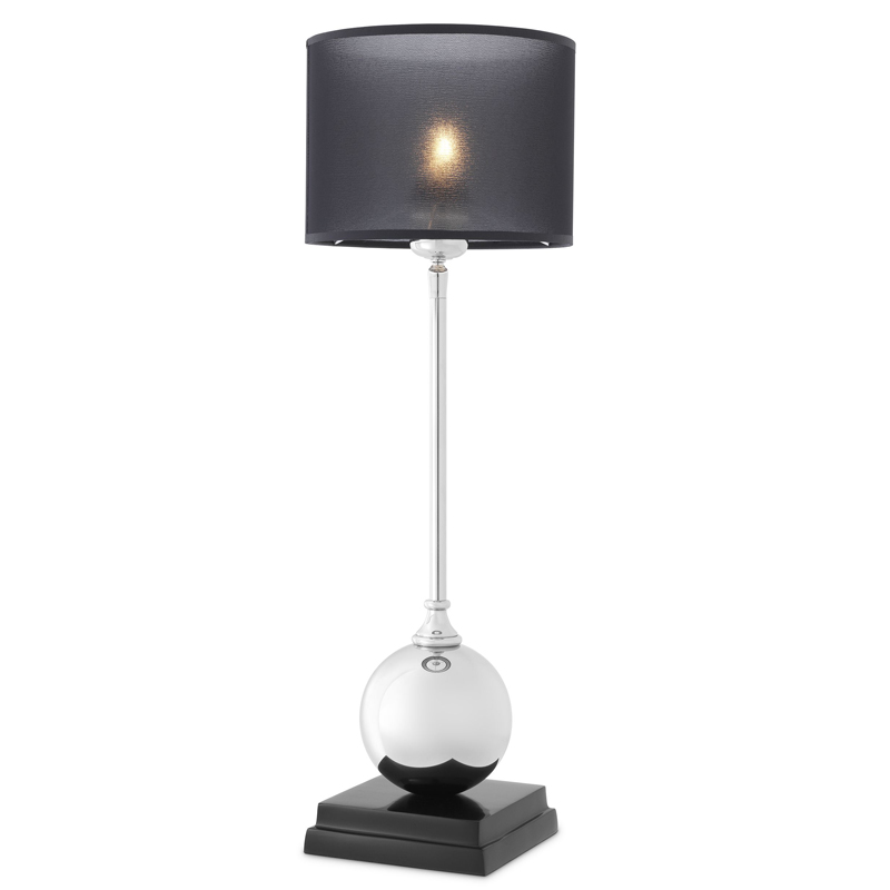 Настольная лампа Eichholtz Table Lamp Carnivale Никель Черный в Сочи | Loft Concept 