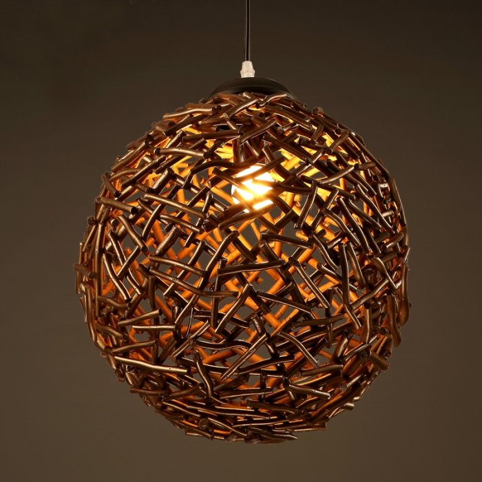 Подвесной светильник Old Wicker Pendant Sphere  в Сочи | Loft Concept 