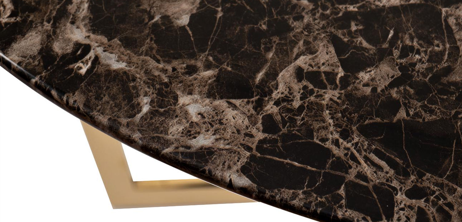 Обеденный стол Dining table Jacques round Brown - фото