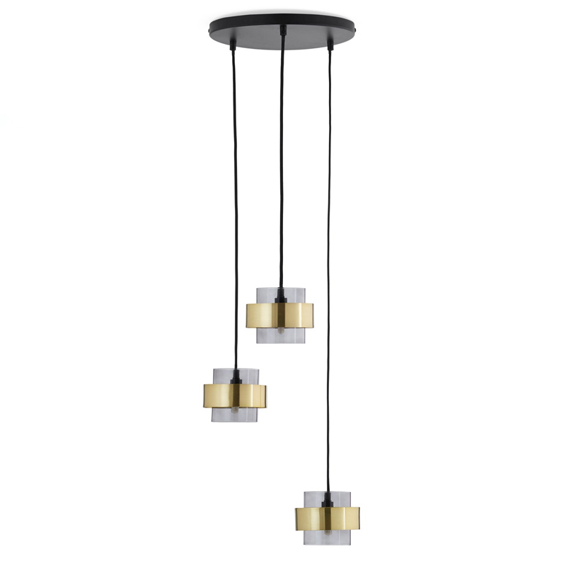 Люстра Truvor Chandelier Стекло Смок Латунь в Сочи | Loft Concept 