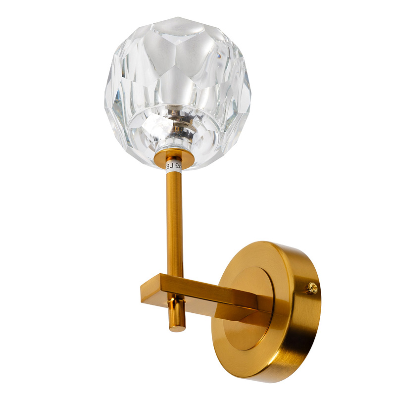 Бра RH Boule de Cristal Single Wall Lamp Gold матовое золото в Сочи | Loft Concept 