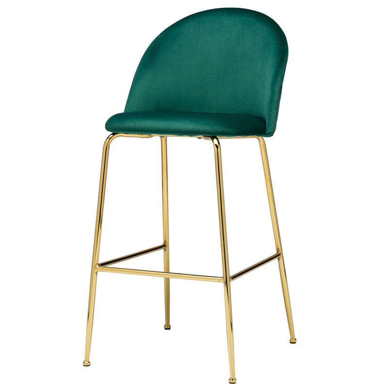 Барный стул Vendramin Bar Stool green Зеленый Глянцевое золото в Сочи | Loft Concept 