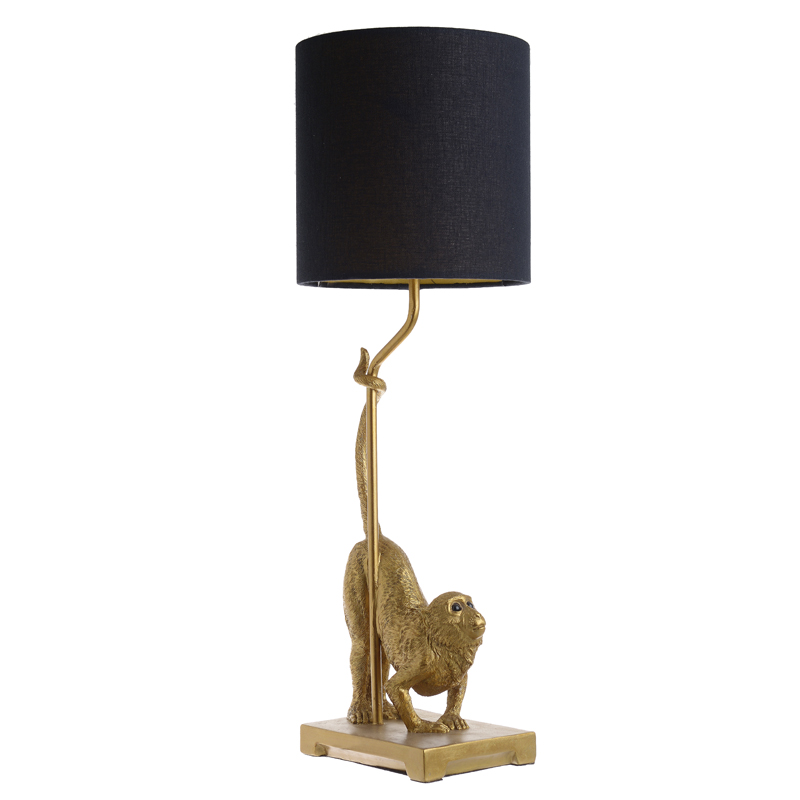 Настольная лампа Curious Monkey Table lamp Золотой Черный в Сочи | Loft Concept 