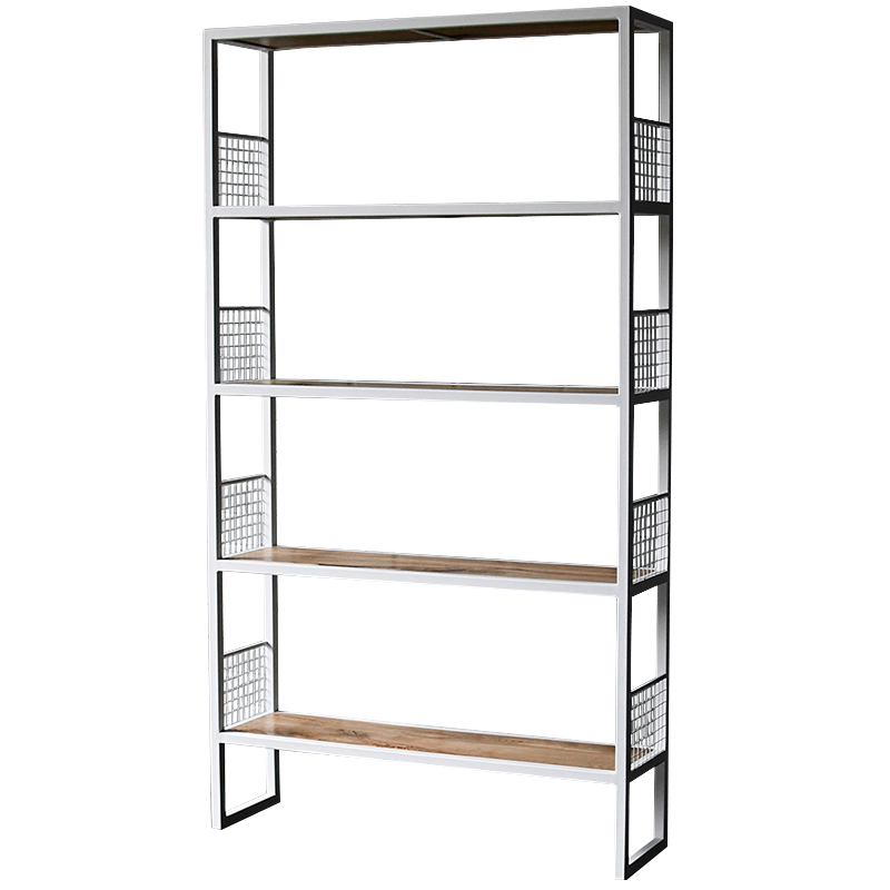 Стеллаж Richie Industrial Metal Rust White Rack Древесина Белый в Сочи | Loft Concept 