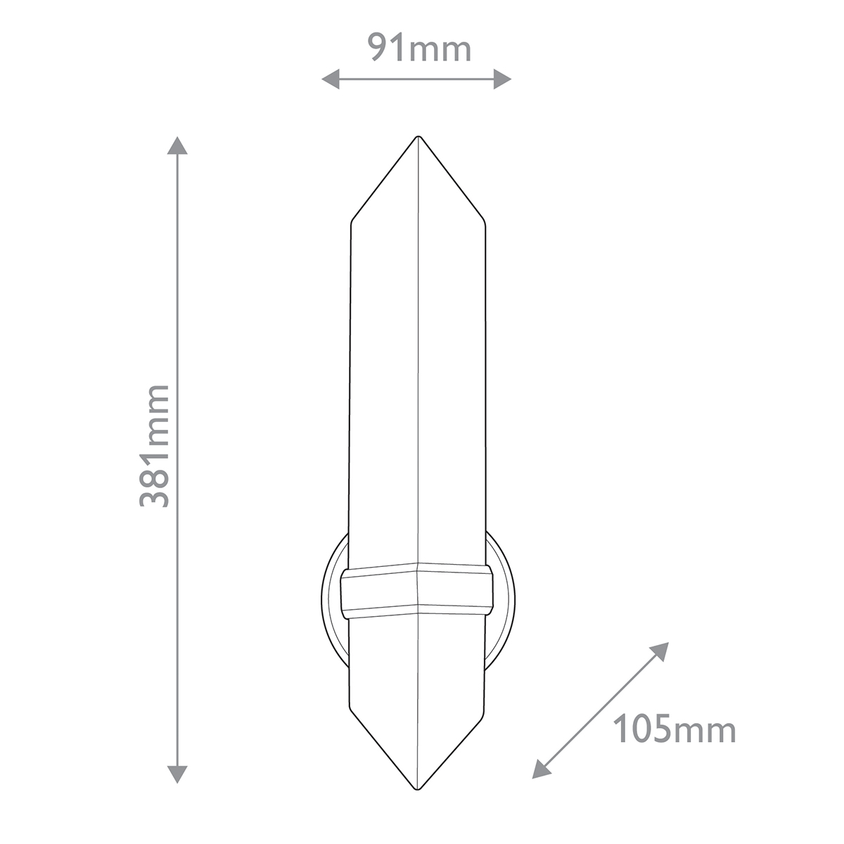 Бра черного цвета металлическое с вертикальным плафоном из алебстра Alora в Сочи