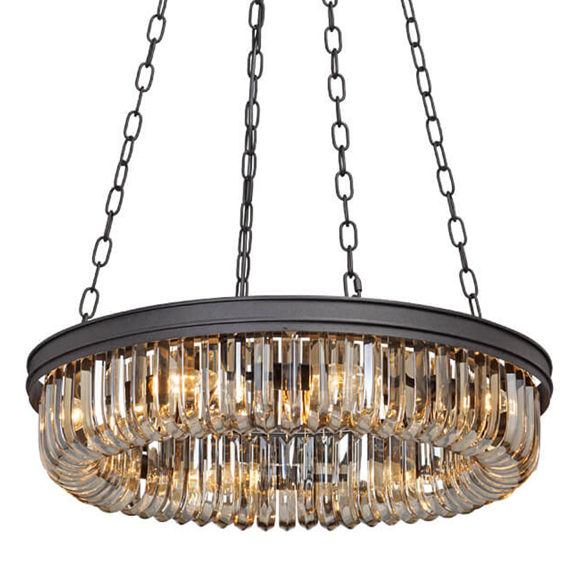 Люстра Retro Frozen Amber Glass Chandelier D 62 Черный в Сочи | Loft Concept 