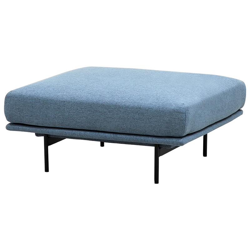 Оттоманка голубая Vergil Blue Ottoman Голубой Черный в Сочи | Loft Concept 