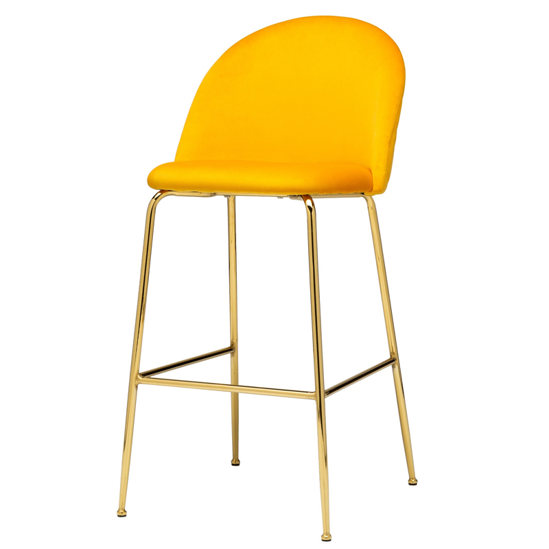 Барный стул Vendramin Bar Stool yellow Желтый Глянцевое золото в Сочи | Loft Concept 