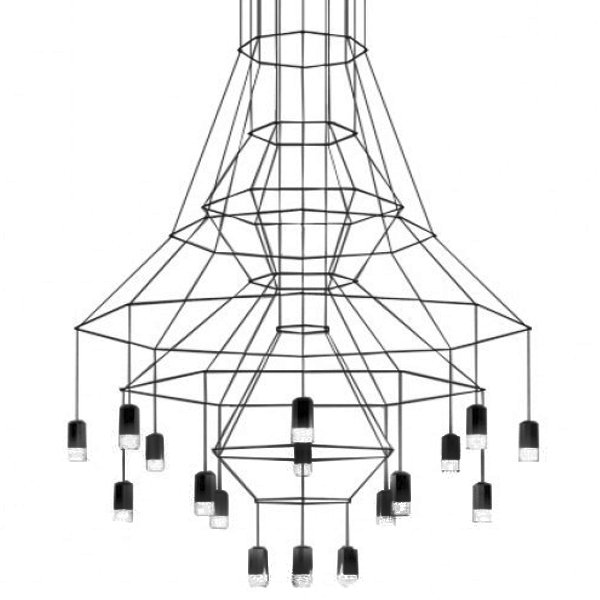 Подвесной светильник Vibia Wireflow 0315 Черный в Сочи | Loft Concept 