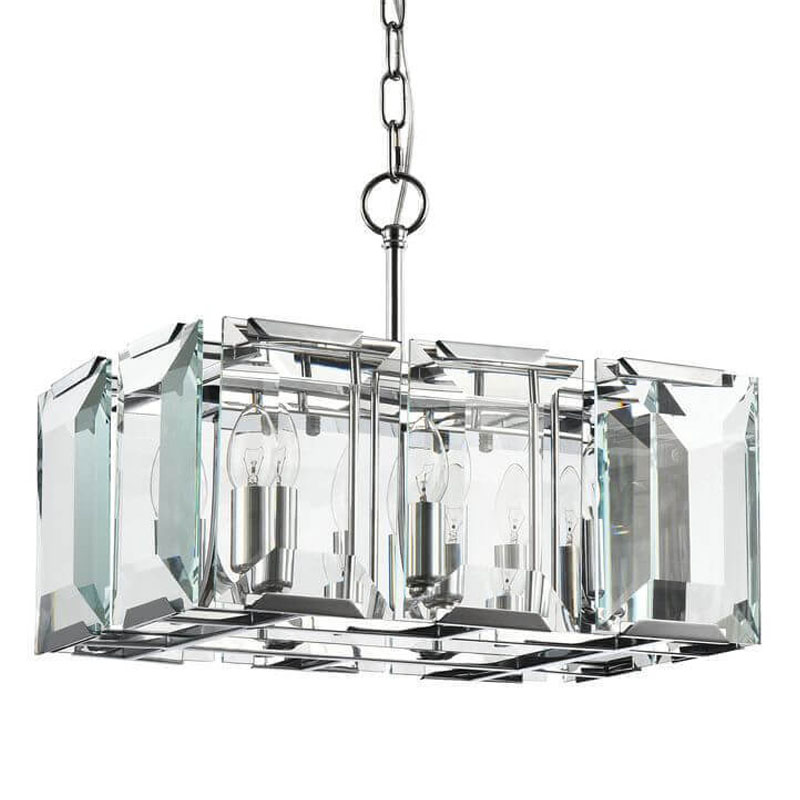 Люстра Harlow Crystal Square Chandelier chrome 6 Хром в Сочи | Loft Concept 