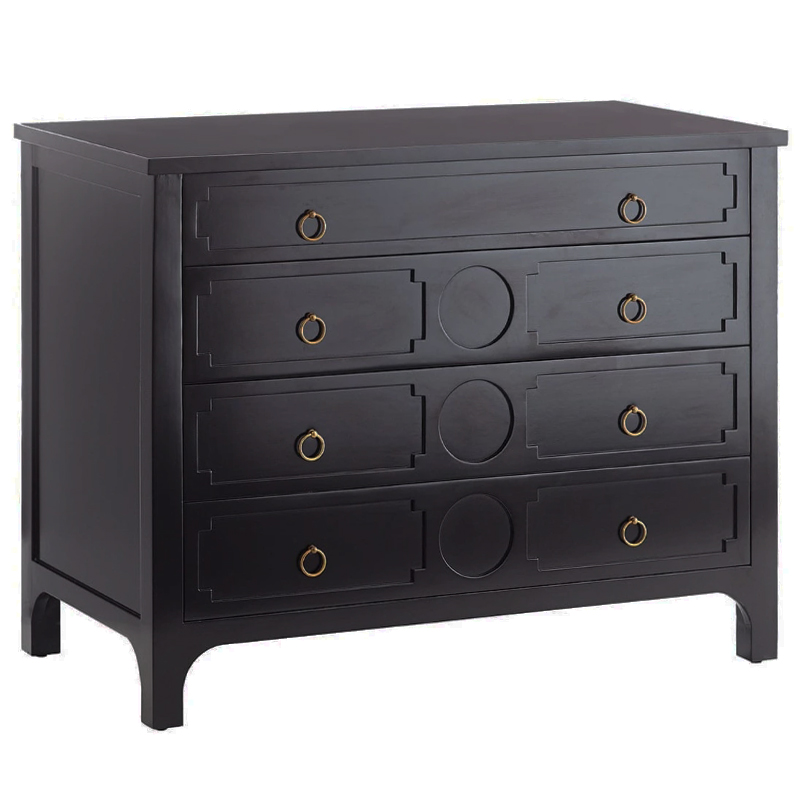 Комод с 4-мя ящиками Lawrence chest of drawers Black Черный Черный в Сочи | Loft Concept 