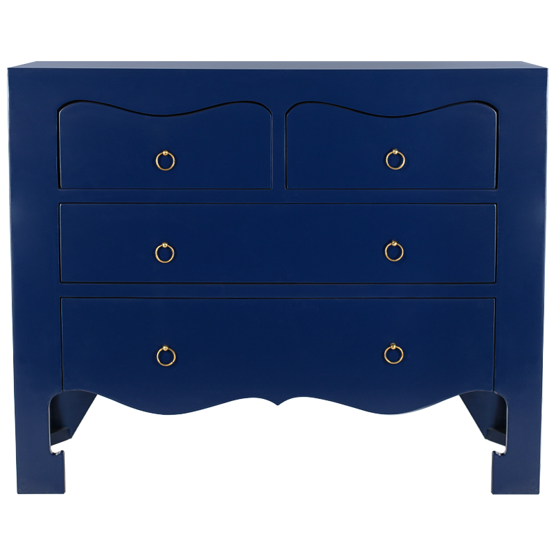 Комод темно-синий L.XV CHEST OF DRAWERS deep blue Темно-синий Золотой в Сочи | Loft Concept 