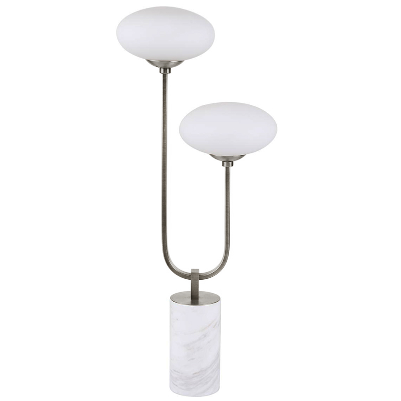 Oval Balls Mushrooms Table Lamp Silver Серебряный Прозрачный белый в Сочи | Loft Concept 