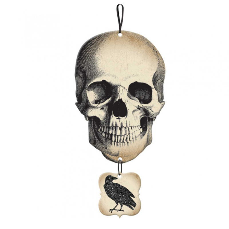 Аксессуар HALLOWEEN Hanging Skull Серый Черный в Сочи | Loft Concept 