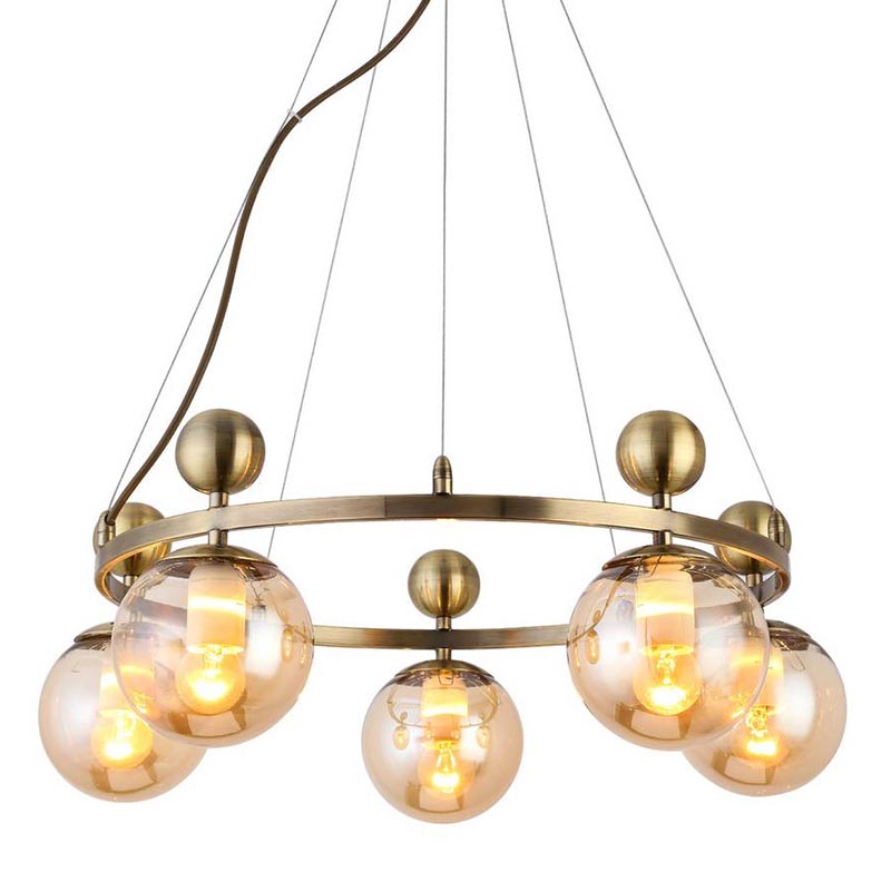 Люстра Demian Bronze Chandelier Бронза Янтарный в Сочи | Loft Concept 