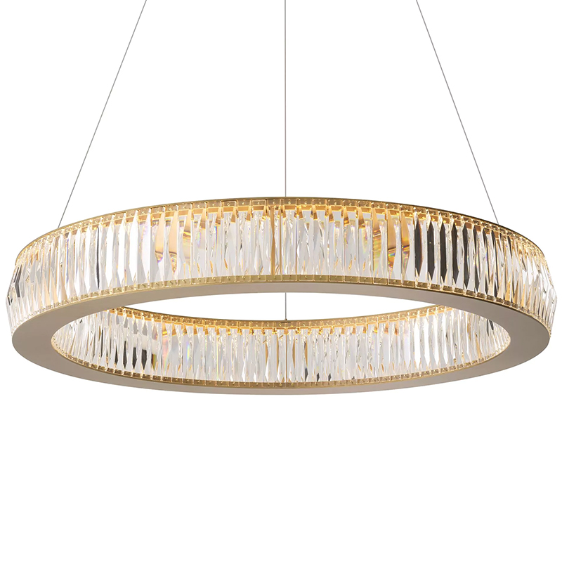 Люстра Eichholtz Chandelier Vancouver L Brass Прозрачное Стекло Латунь в Сочи | Loft Concept 