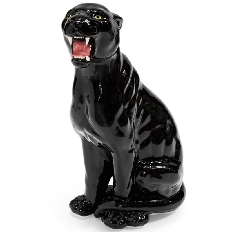 Статуэтка Abhika Leopard Dx Shiny Black Глянцевый черный в Сочи | Loft Concept 