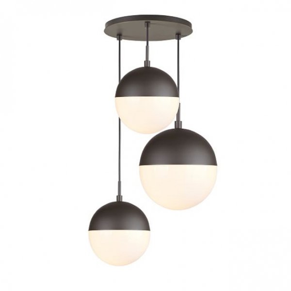 Подвесной светильник Copper Light Black Pendant 3 Черный Белый в Сочи | Loft Concept 