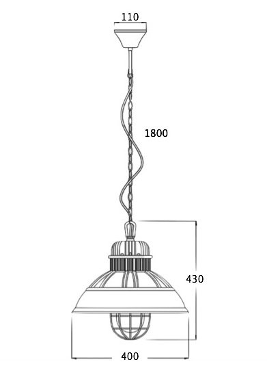 Подвесной светильник Loft Industrial Metal Cage Elder в Сочи