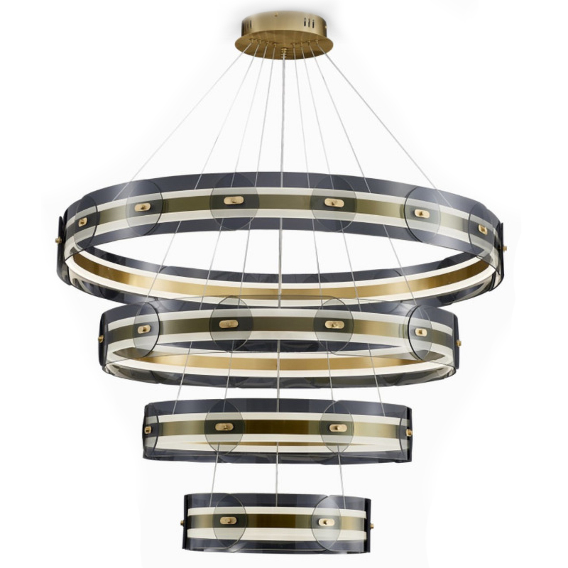 Люстра Gold 3 ring horizontal chandelier Прозрачный Латунь в Сочи | Loft Concept 