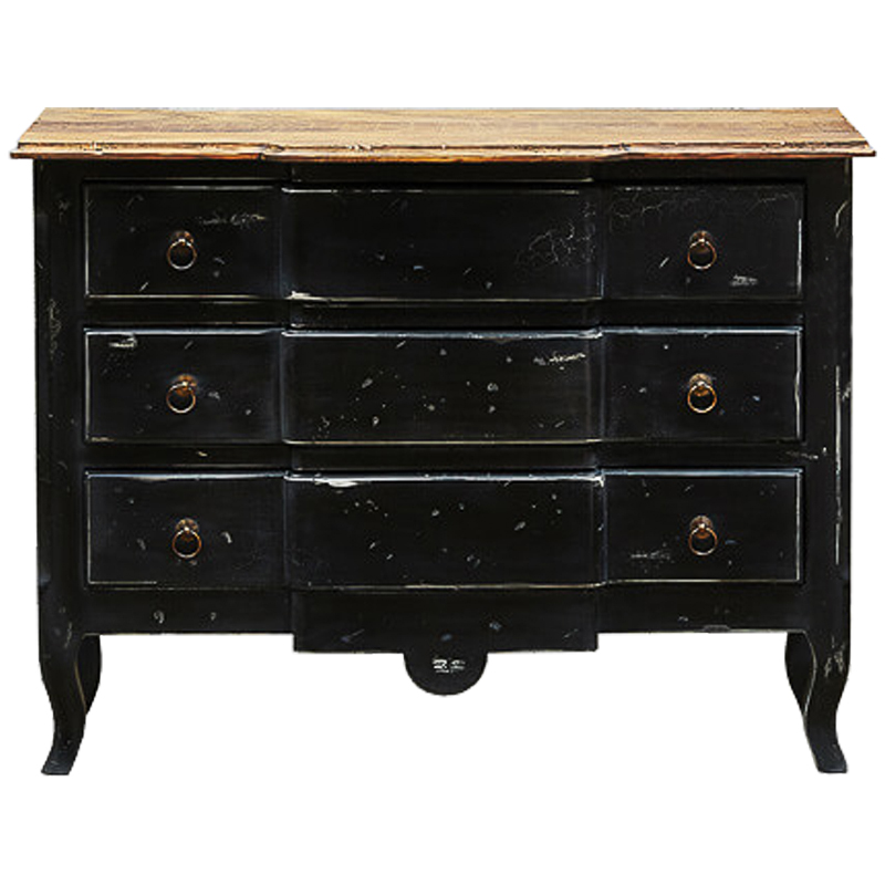 Комод в винтажном стиле Renee Black Vintage Commode Черный Коричневый Винтажный черный в Сочи | Loft Concept 