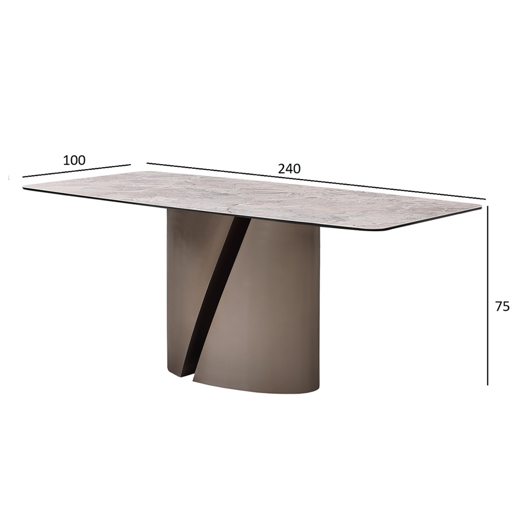 Стол обеденный керамический серый Servorios в Сочи