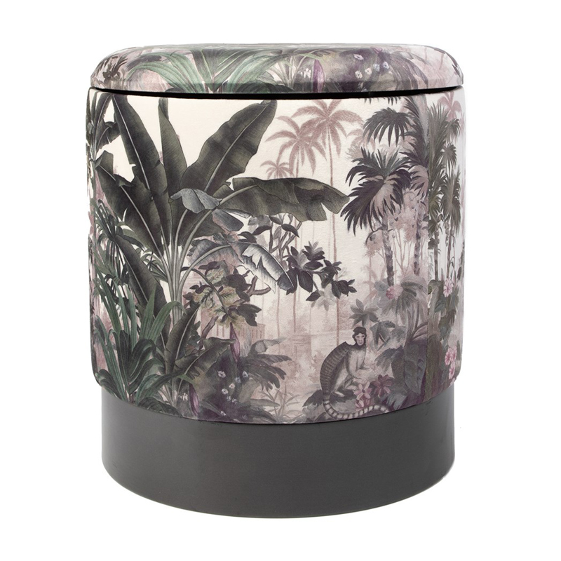 Пуф PUF Jungle Print rainforest Мульти Черный в Сочи | Loft Concept 