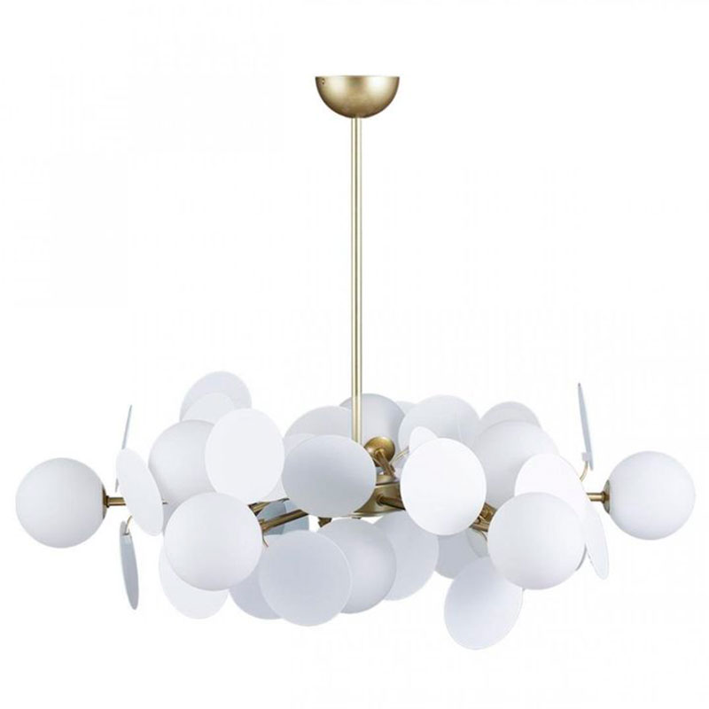 Люстра MATISSE Chandelier White 12 ламп Белый Золотой в Сочи | Loft Concept 