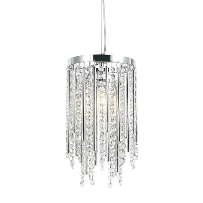 Подвесной светильник Crystal Wind Chimes Chrome Hanging Lamp Хром Прозрачный в Сочи | Loft Concept 