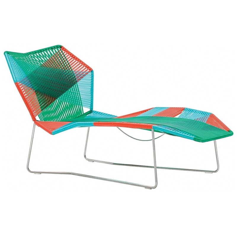 Шезлонг Moroso Chaise Longue Tropicalia Мульти Зеленый Красный Бирюзовый в Сочи | Loft Concept 