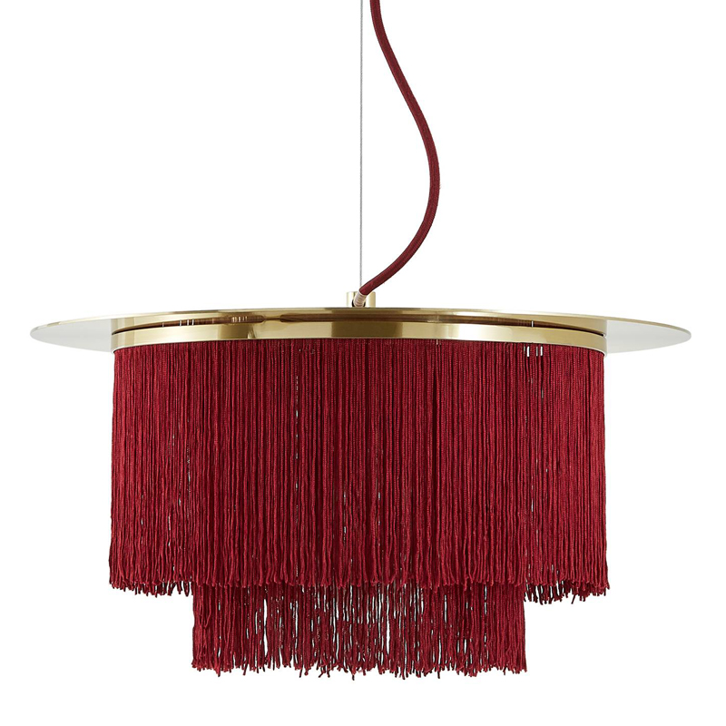 Люстра Houtique Chandelier Burgundy Бургундский красный Латунь в Сочи | Loft Concept 