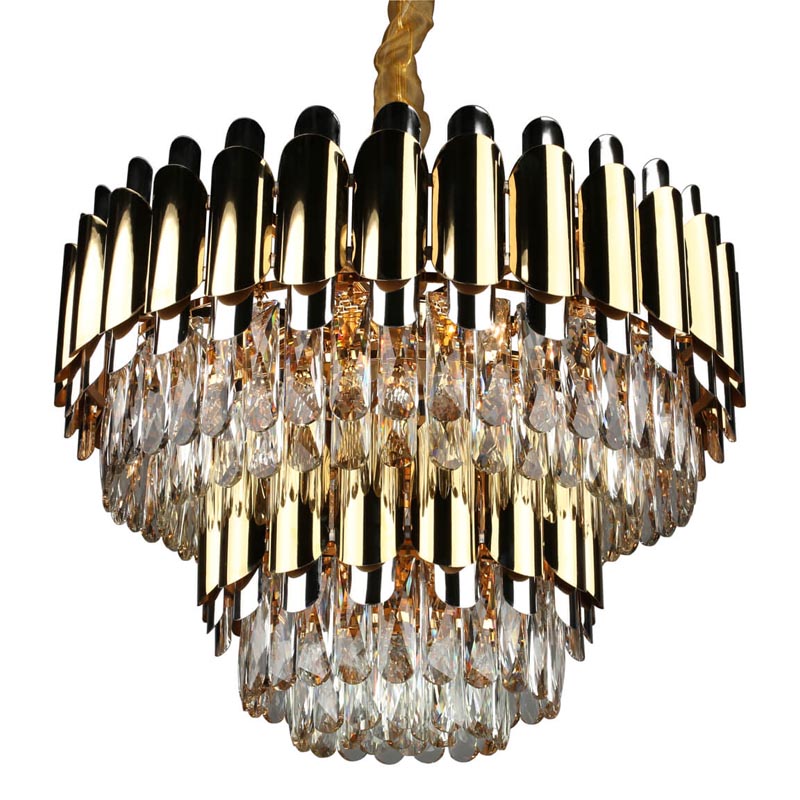 Люстра Gibrien Crystal Chandelier Прозрачный (Transparent) Золотой в Сочи | Loft Concept 