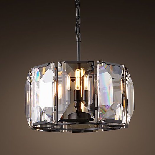 Люстра RH Harlow Crystal Round Chandelier 4 Черный в Сочи | Loft Concept 