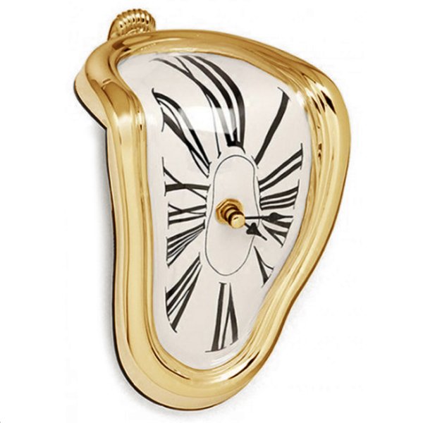 Часы Salvador Dali Soft Clock Gold Золотой Черный в Сочи | Loft Concept 