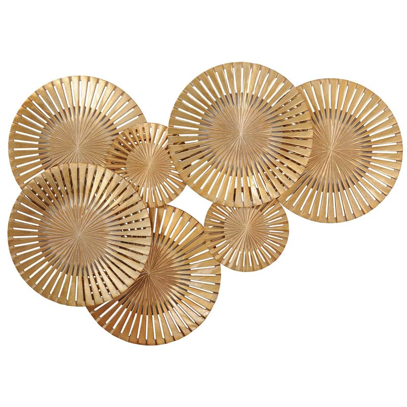 Арт-объект Apollo Gold Wall Plaque Disc gap 7 Золотой в Сочи | Loft Concept 