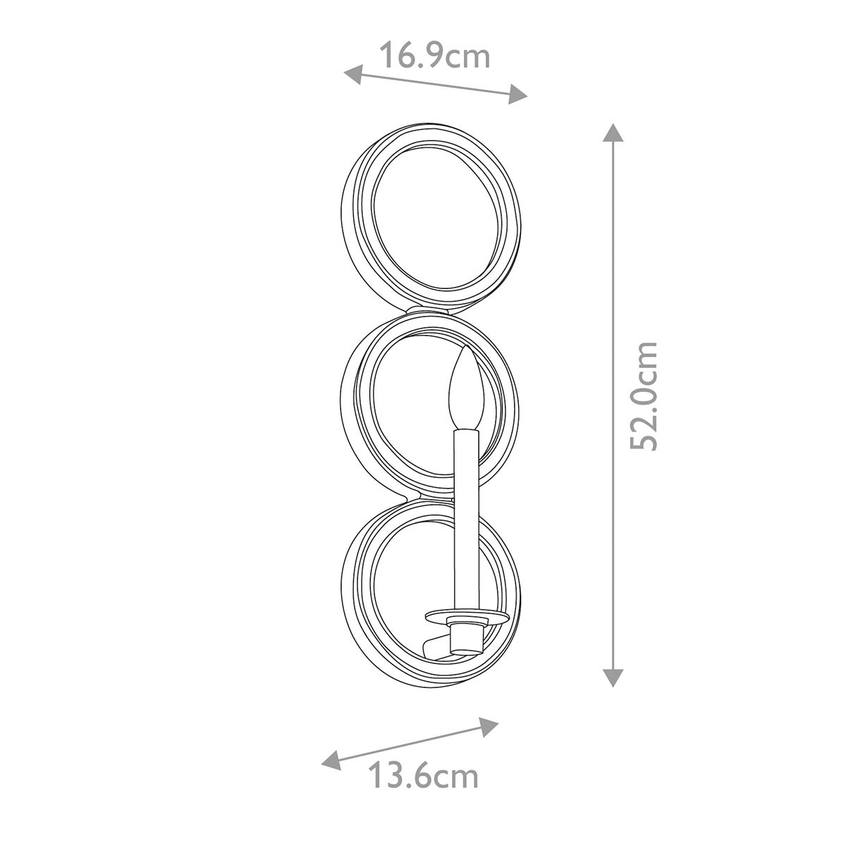 Бра в виде трех круглых зеркал Kichler в Сочи
