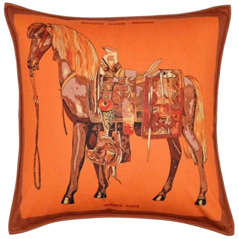 Декоративная подушка Hermes Horse 111  в Сочи | Loft Concept 