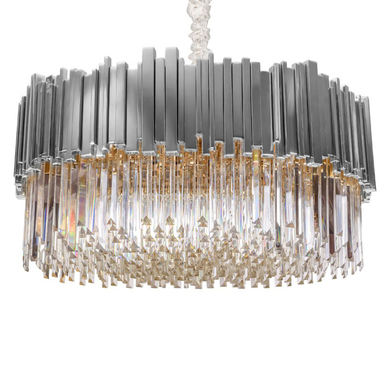 Круглая многоярусная люстра Luxxu Modern Cascade Chandelier Silver Metal Glass 100 Серебряный Прозрачное Стекло Круглая многоярусная люстра Luxxu Modern Cascade Chandelier Silver Metal Glass 100 Серебряный Прозрачное Стекло в Сочи | Loft Concept