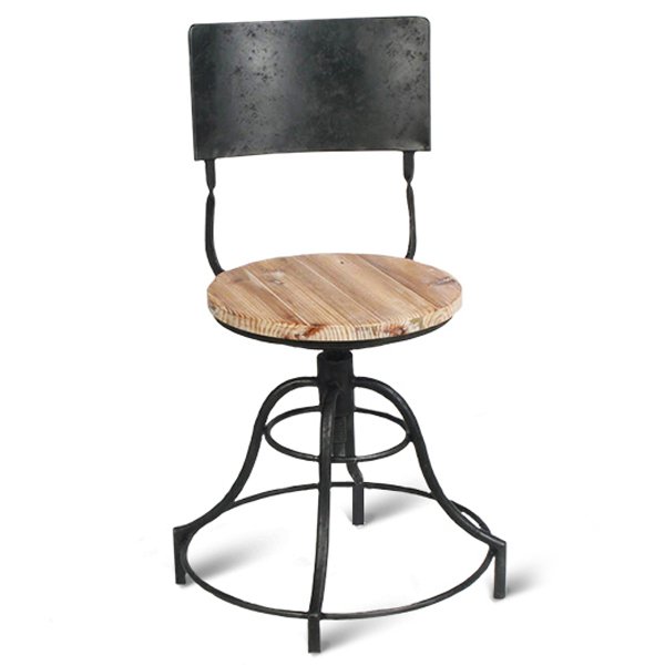 Барный стул Industrial Barstool Vintage Black Винтажный черный Коричневый в Сочи | Loft Concept 