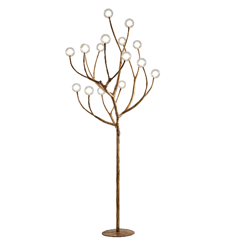 Торшер Tree branch Floor lamp Коричневый Белый в Сочи | Loft Concept 